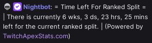 Time Remaining in Current Ranked Split